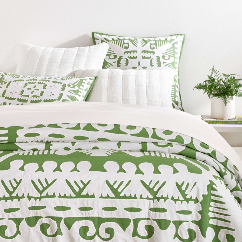 Knight Wood Cutwork Sham, Olive, King
