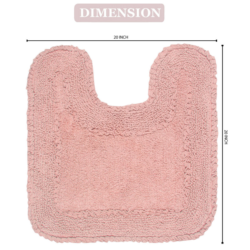 Aceyon 100% Cotton Contour Mat 20"x20", Pink