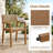 Outdoor 6-person Solid Wood Extendable Table And Dinning Chair Set