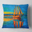Coussin brun - Bateau imprimé Sea & Shore-86842189-86842191