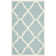 Rodgers Hand Woven Flat Weave Wool/Cotton Geometric Rug in Blue/Ivory