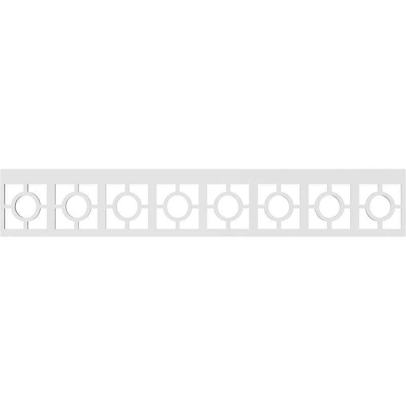 Koroluck Architectural Grade PVC Running Trim, 8" H x 48" W x 0.63" D