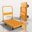 Chariot à plateforme pliable, chariot pliable avec roues pivotantes pour garage d'entrepôt-117396342