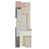 Jenny From The Block Geometric Area Rug in Brown/Blue/Pink