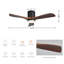 Ventilateur de plafond moderne à 3 pales de 42 po avec lumière DEL et ventilateur encastré à télécommande avec pales en bois massif à 3 vitesses 6 couleurs-1856561770-1856561771