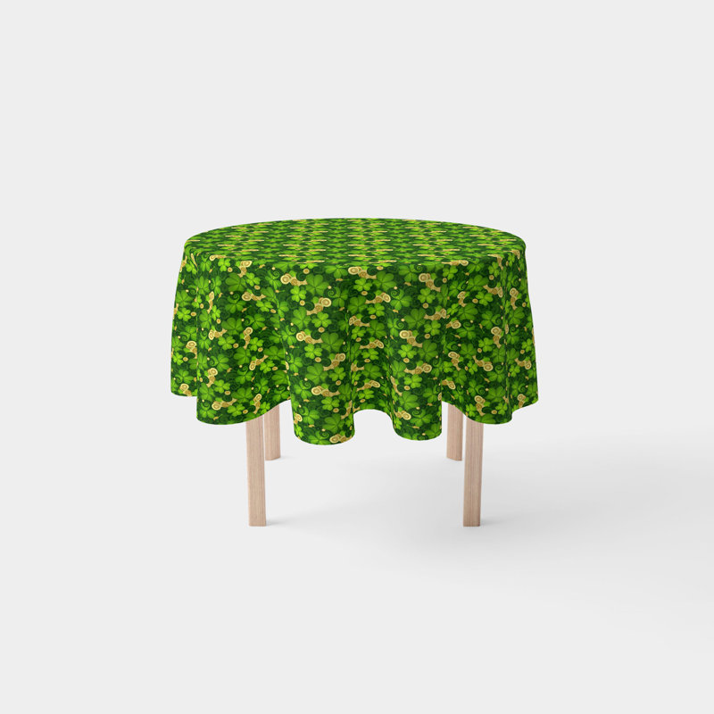 Goosman Saint Patrick's Paisley Round Tablecloth, 84" x 84"