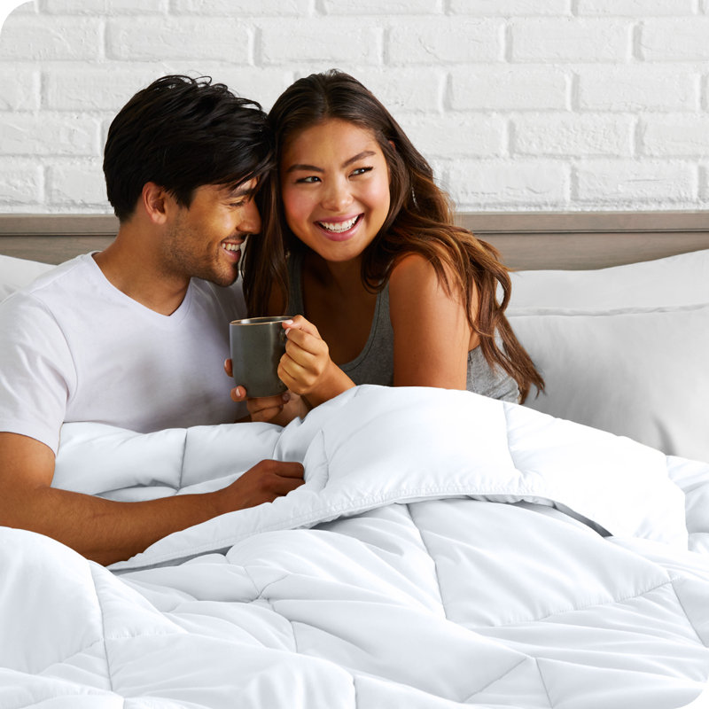 Insertion de couette en duvet synthétique, Grand lit surdimensionné, Blanc