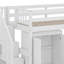Lit mezzanine avec escalier, bibliothèque, tiroirs, bureau et garde-robe-109931863-109931862