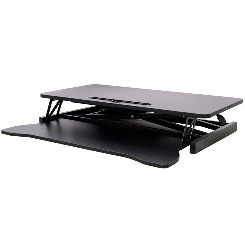 Bureau pour ordinateur portable à hauteur ajustable (sans tabourets), Grey, Black