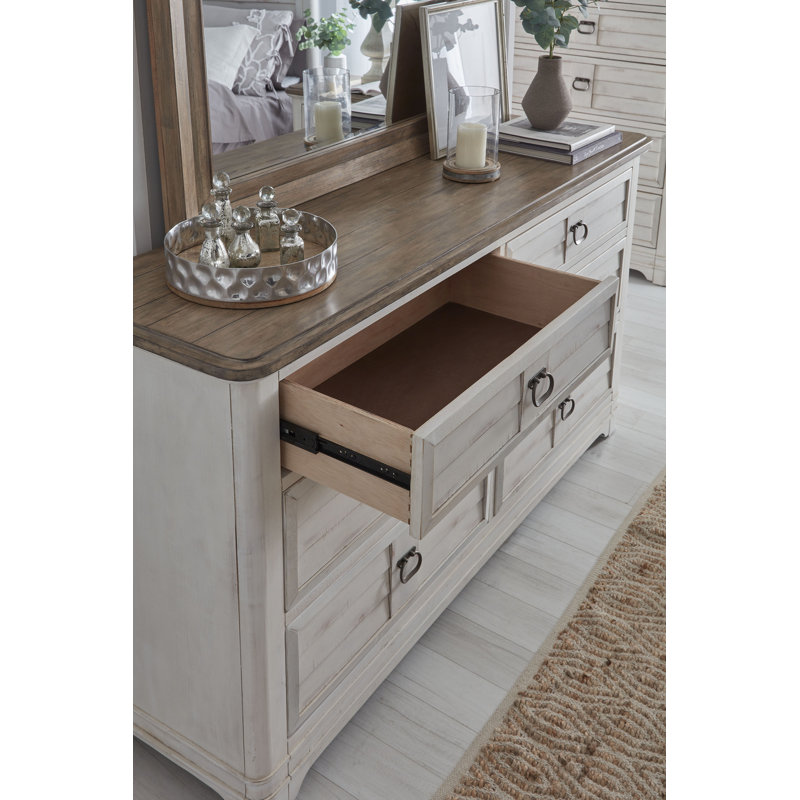 68'' W 6 - Drawer Dresser, Whitewashed