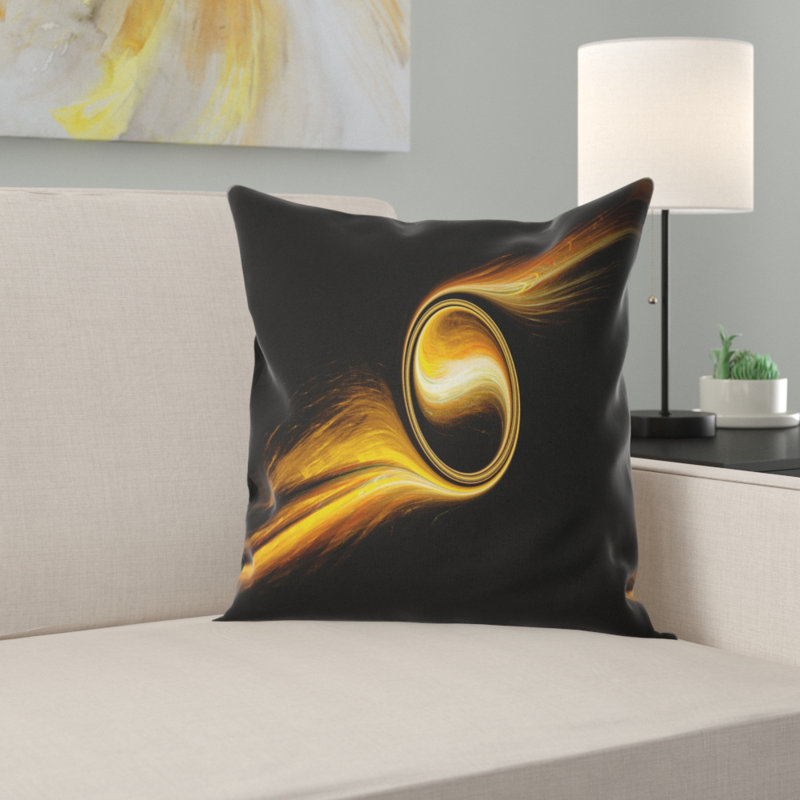 Coussin décoratif à motif de danse fractal 3d, 16 po x 1 po, Coussin décoratif