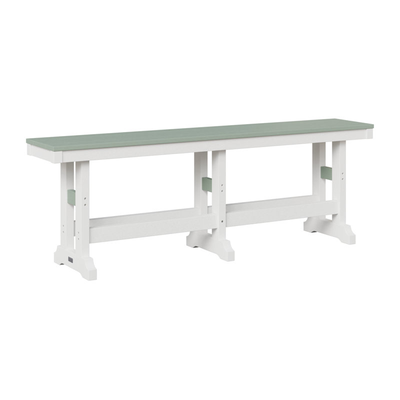 Banc de jardin 66 po Berlin Gardens, H 18 po x l 12,5 po x P 66 po, Seafoam/White