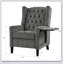 Fauteuil inclinable manuel réglable à oreilles avec table d'appoint pliable, ports de charge USB, inclinable à pression moderne et confortable pour le salon et la chambre à coucher-1375632307