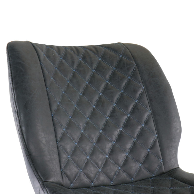 Ener Upholstered Faux Leather Counter Stool with Steel Frame