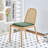19.29" Green Solid back side Chair(Set of 2)