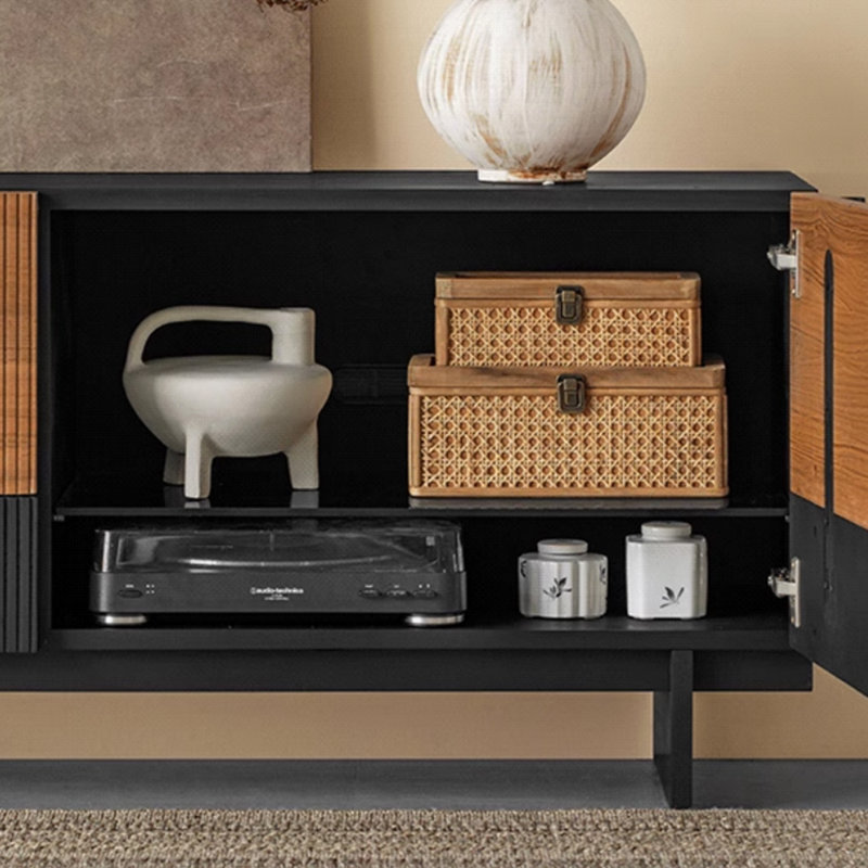 Meuble télé rétro et niche, H 23,62 po x L 86,61 po x l 16,53 po