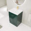 Meuble-lavabo autoportant de 24 po avec lavabo en résine blanche et 2 portes d'armoire à fermeture en douceur. Conception moderne pour la salle de bain. Matériau en contreplaqué. Couleur foncée. Armoire à tablette réglable incluse. Lavabo. Intemporel-248764200-248764204