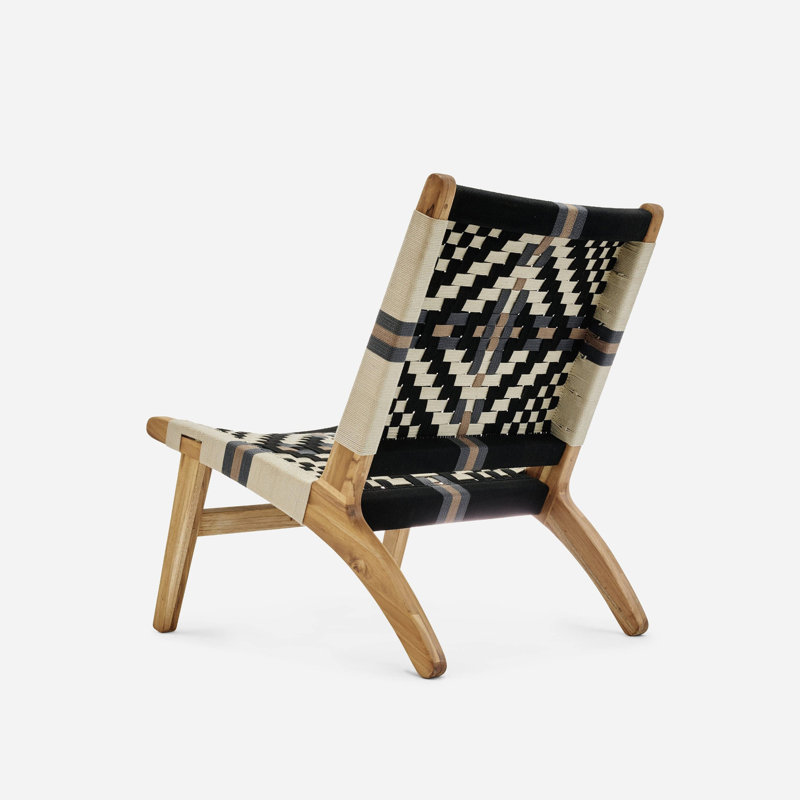 Masaya Lounge Chair, Colonial Pattern, Coffee