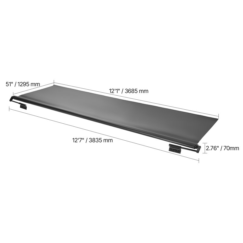 Auvent de remplacement en tissu pour dessus de véhicule récréatif, H 2,76 po x l 151 po x P 51 po, Noir