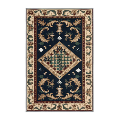 Machine Washable French Purple Area Rug