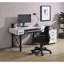 Bureau d'ordinateur à finition blanc antique