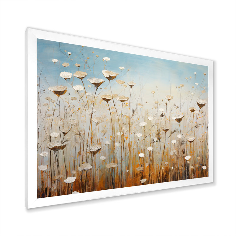 Minimalisme prairie magique sur toile, H 12 po x l 20 po x P 1 po, Cadre simple blanc