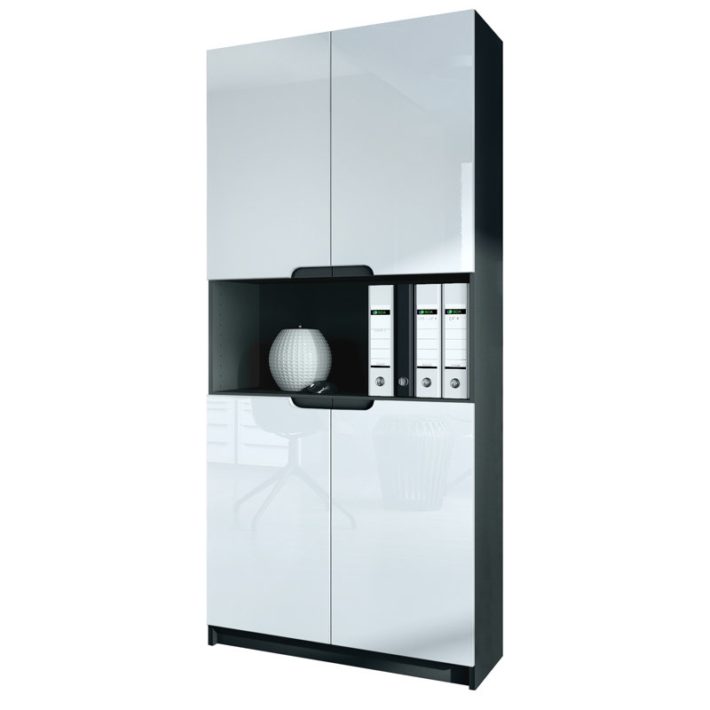 Mazeppa 4 -Door 4 -Shelf, White
