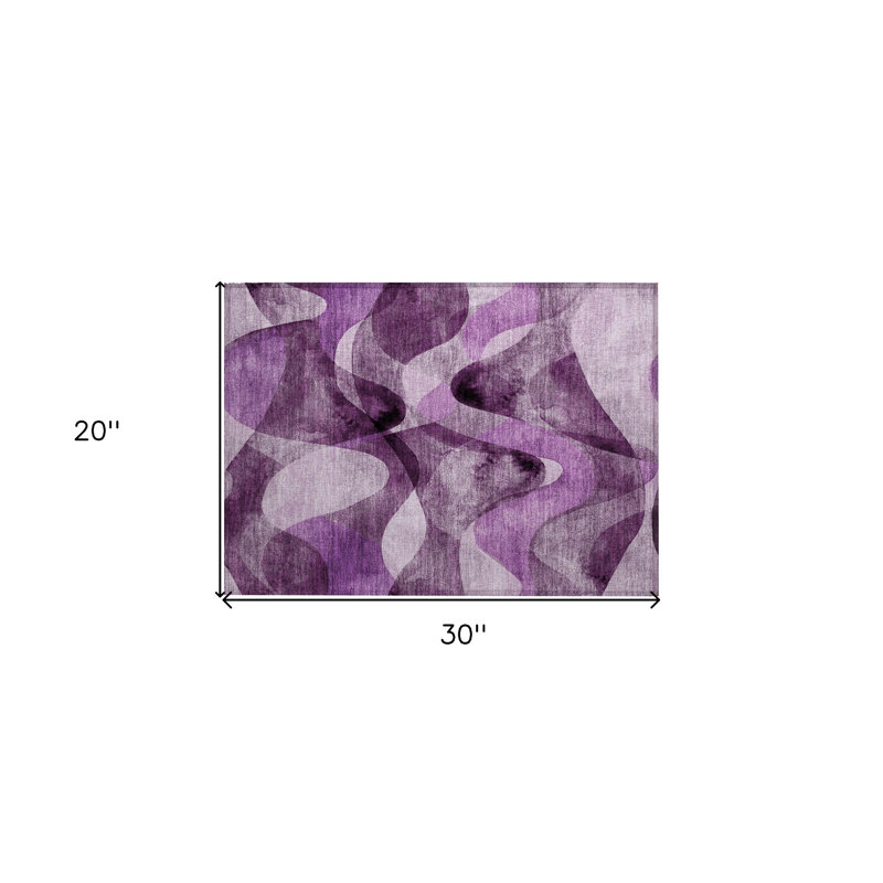 Tapis extérieur lavable et antidérapant 2 pi x 3 pi mauve