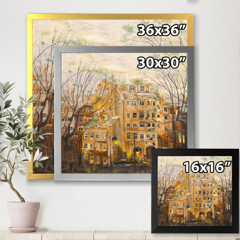Jardin russe - Peinture sur toile, H 36 po x l 36 po x 1,5 po, Cadre photo blanc