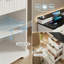 Bureau en L 59 po cannelé avec station de charge et armoire de rangement 59 po Modern-248989280