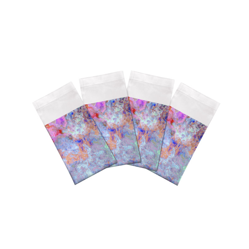 Serviettes de table en satin de coton Impressionism, Passiflore