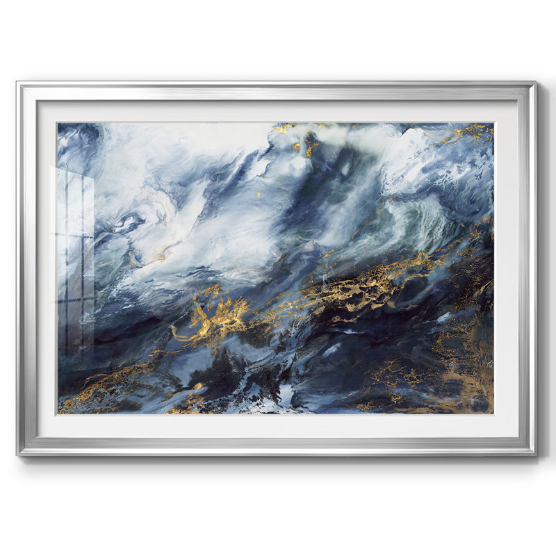 Anticipation V1-FramedFramed Print W Beveled Matt and Glass, Silver, 15" H x 21" W x 1.5" D