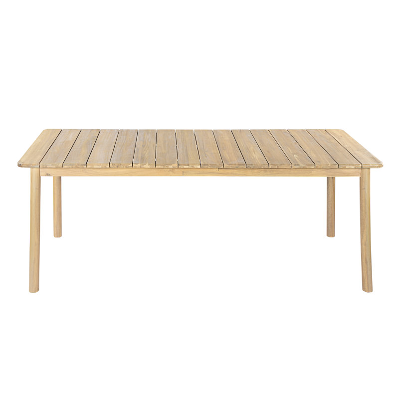 Table de salle à manger d'extérieur rectangulaire 79 po Sierra, Teck huilé