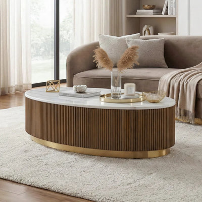 Meuble de salon brun contemporain 1pc
