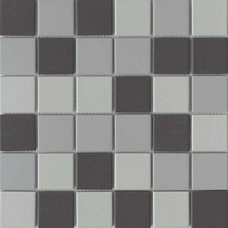 Source™ Dark Blend 12" x 12" Porcelain Grid Mosaic Tile, Dark Blend