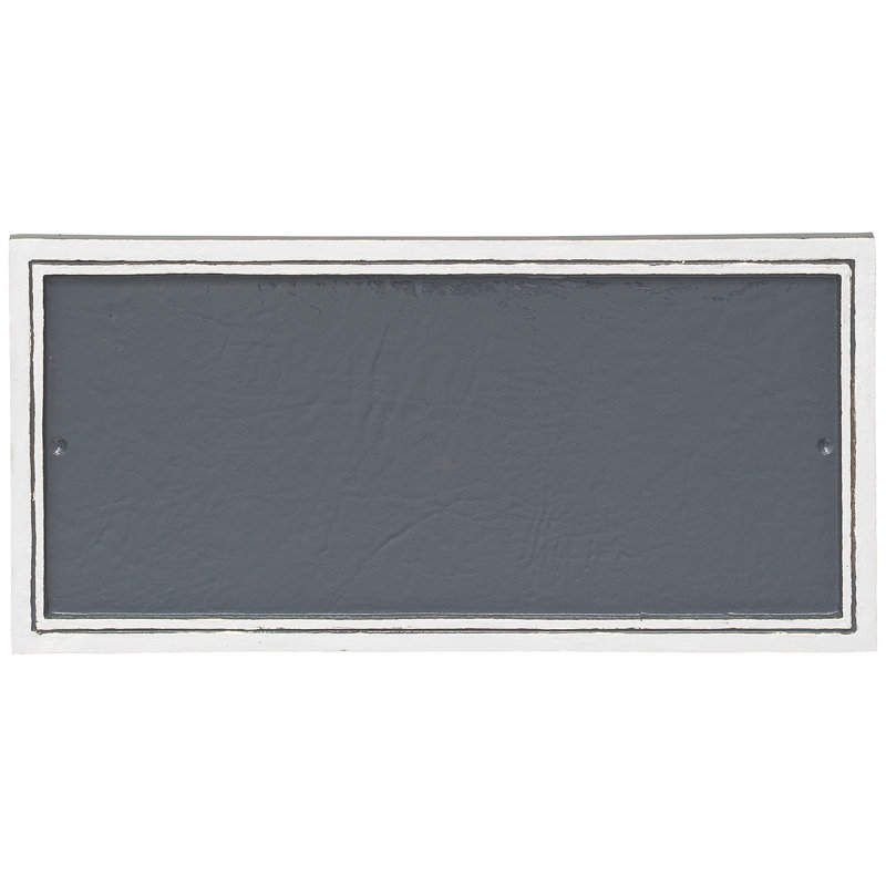 Plaque d’adresse murale sur 1 ligne Fremont, Gris / blanc, Oui