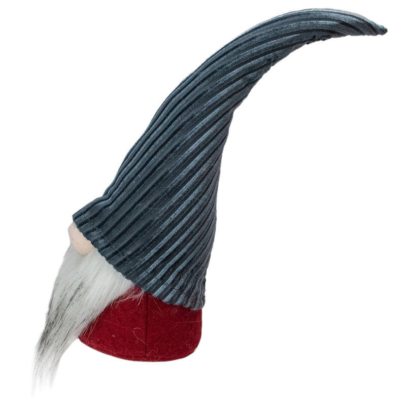 Gnome de Noël 13,5 "gris et rouge