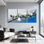 «White Magnolia Flower Branch», art mural réaliste sur toile tendue (ensemble de 3)-635236423