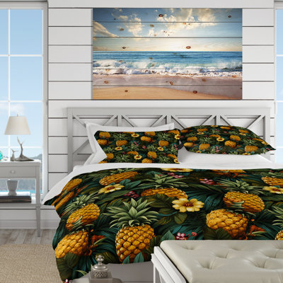 Pineapple Delight Tropical Pattern I Duvet Cover