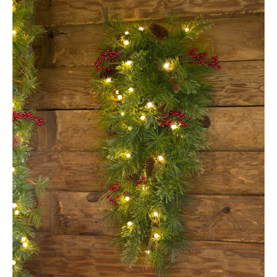 Lighted Faux Pine Swag