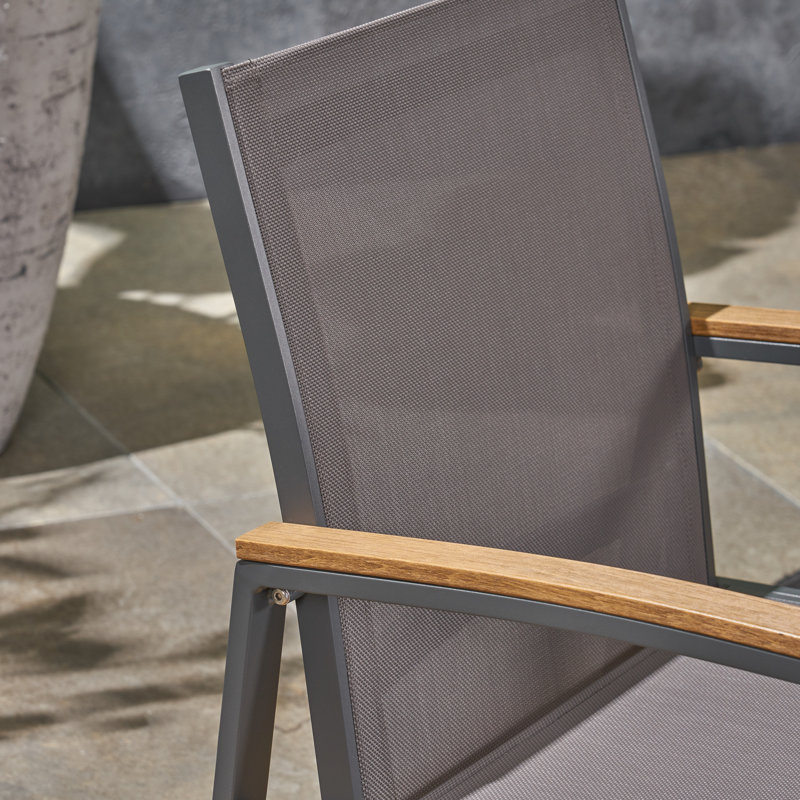 Chaise de patio Aresha, Gris