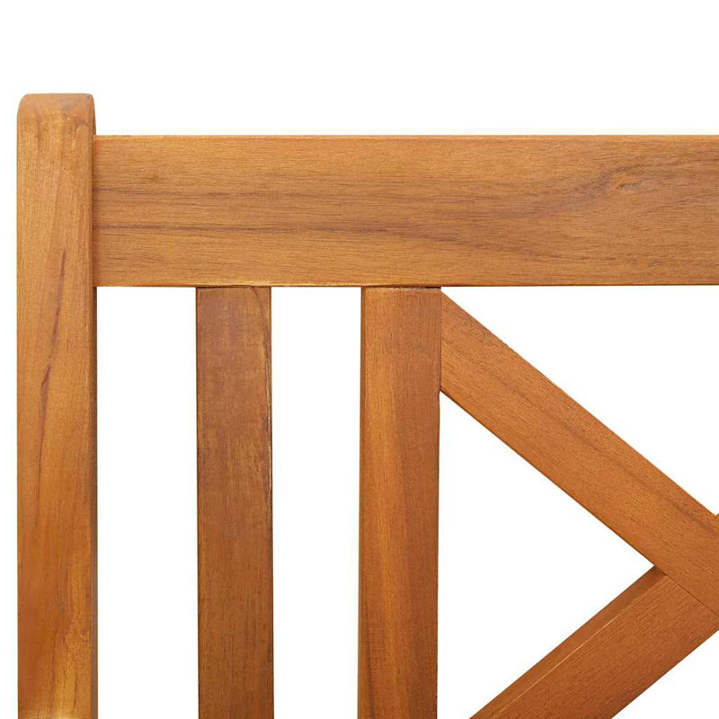 Solid Wood Outdoor Bench, 90cm H x 180cm W x 56cm D