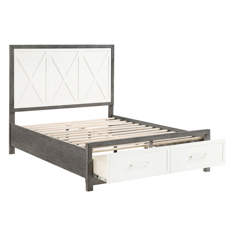 Modern Grey And Queen Platform Bed With Storage Unit Storage, Bedroom Must-have