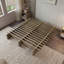 Structure de lit plateforme très grand en bois, profil bas, pin, sans sommier, sans bruit, naturel-131557122-131557120