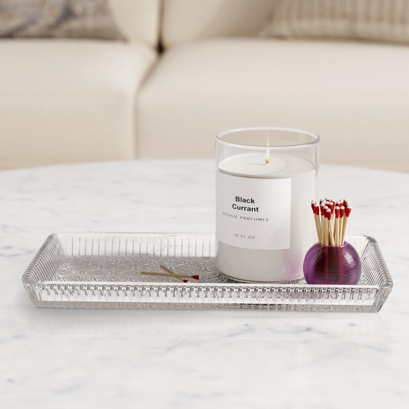 Claro Clear Glass Rectangular Serving Tray 12" x 6"