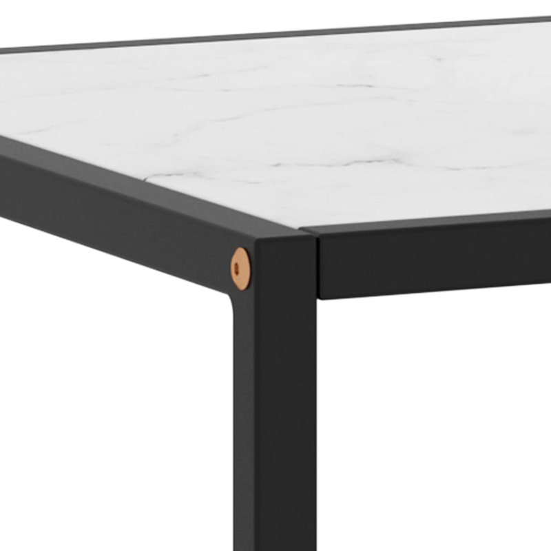 Alvarado Frame Coffee Table, White, 35cm H x 100cm W x 50cm D