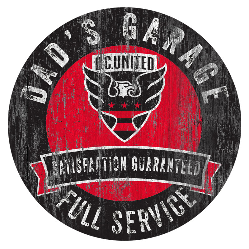 Enseigne de garage, impression sur bois MLS, D.C. United