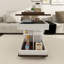 Adjustable End Table With Wheels,Modern Side Table With 360°Rotating Top And Storage Space-885491486