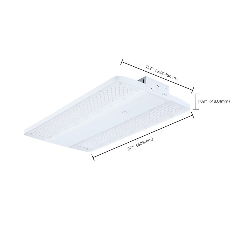 DEL linéaire haute hauteur 240/220/180 watts sélectionnable 3K / 4K / 5K CCT angle de faisceau sélectionnable finition blanche 120-347 Volt