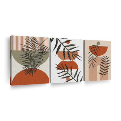 " Nature Geometric Abstract III " 3 - Pieces